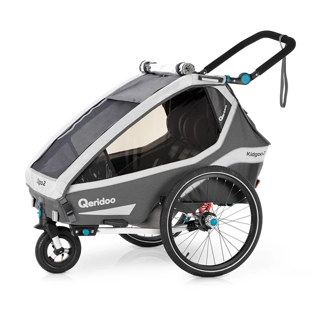 Multifunctional Bicycle Trailer Qeridoo KidGoo 2 2020 - Anthracite Grey - Anthracite Grey