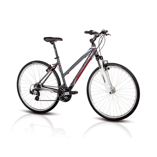 Lady's Cross Bike 4EVER Flame 2014 - White-Blue - Grey-Red