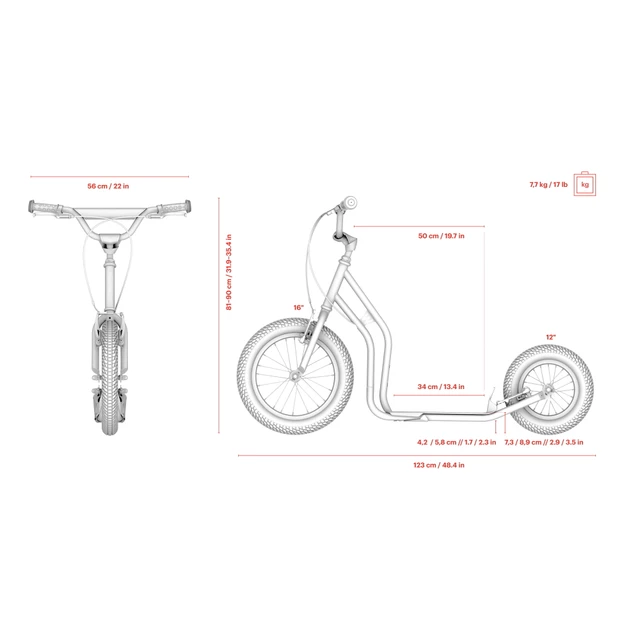 Kick Scooter Yedoo Wzoom Emoji 16/12” - Yellow