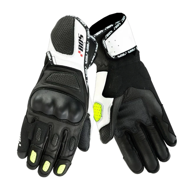 Motorcycle Gloves BOS LP1 - M - Black-White-Fluo