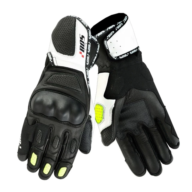 Motorcycle Gloves BOS LP1 - XL - Black-White-Fluo