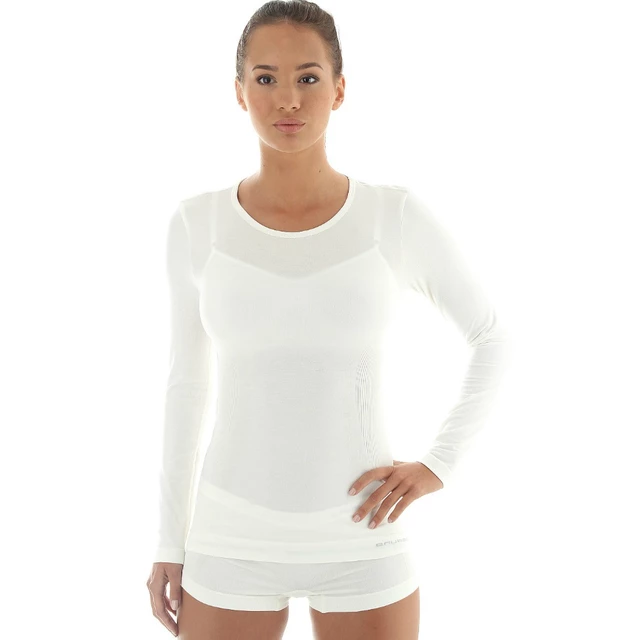 Lady's T-shirt Brubeck - Long Sleeve - Creamy White