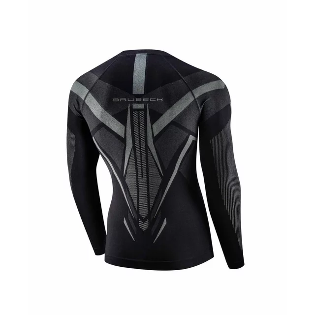 Pánské funkční triko Brubeck Dry s dlouhým rukávem LS1743M - Black/Graphite