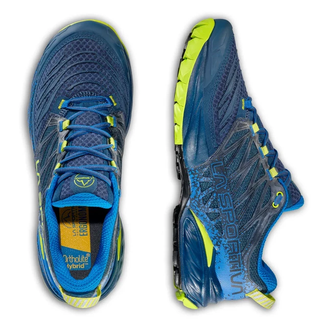 Pánské trailové boty La Sportiva Akasha II - Storm Blue/Lime Punch