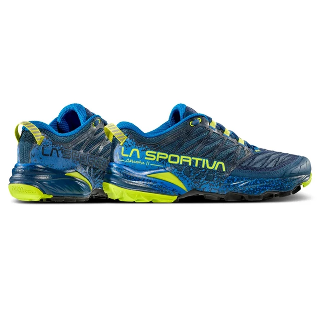 Pánské trailové boty La Sportiva Akasha II - Storm Blue/Lime Punch