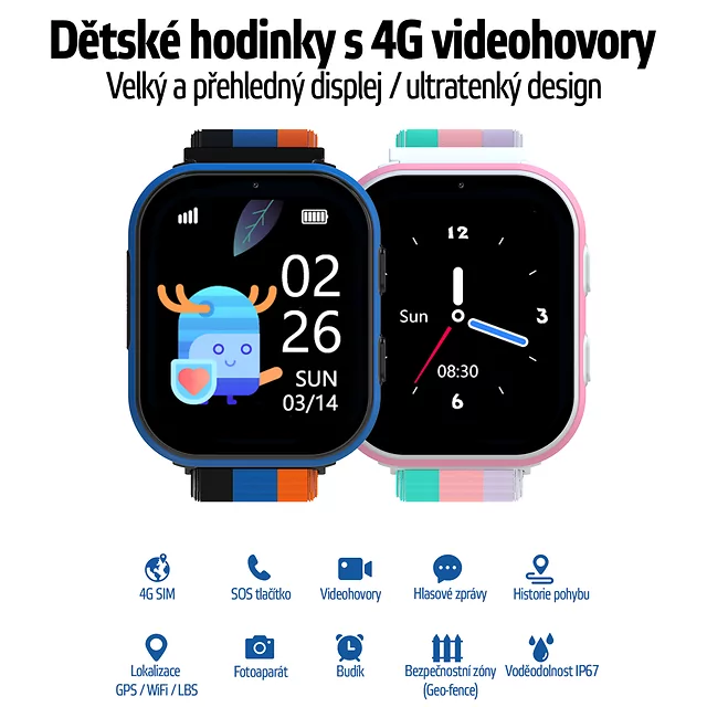 Dětské chytré hodinky inSPORTline Cubbio - černá