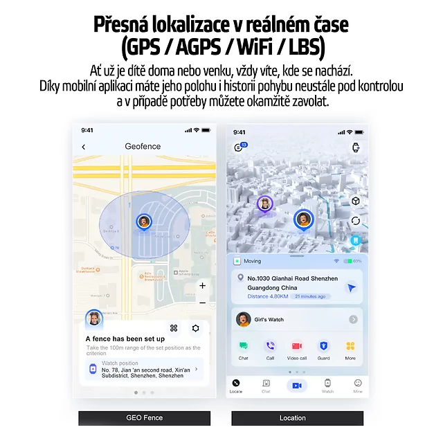 Dětské chytré hodinky inSPORTline Cubbio - černá