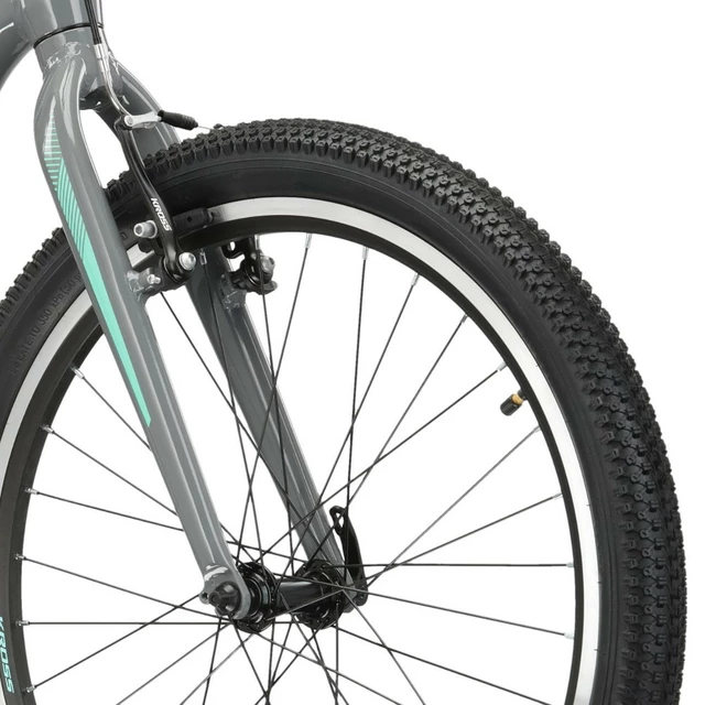 Juniorský dievčenský bicykel Kross LEA JR 2.0 24" Gen 002 - čierna/ružová/modrá