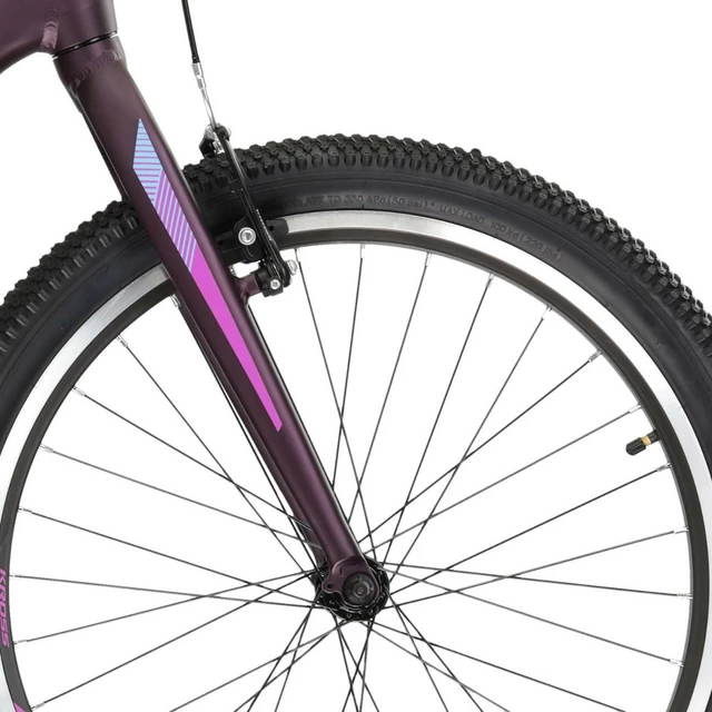 Juniorský dievčenský bicykel Kross LEA JR 2.0 24" Gen 002 - čierna/ružová/modrá