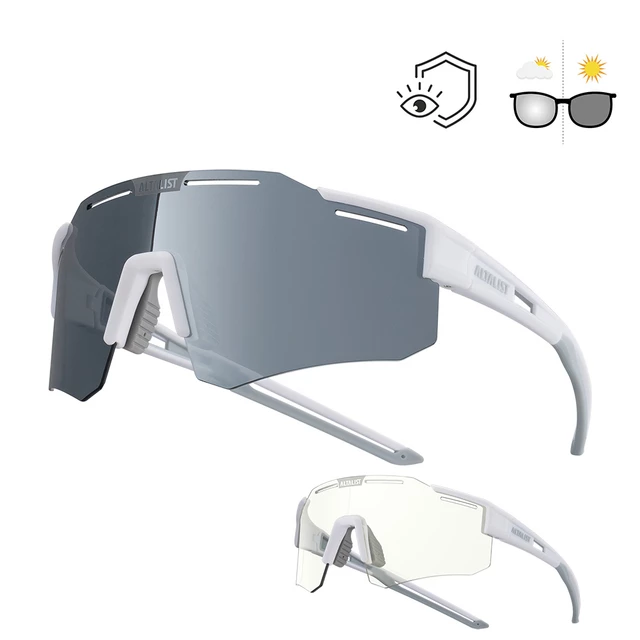 Sportovní sluneční brýle Altalist Legacy 3 - bílá s černými skly - bílá s černými skly