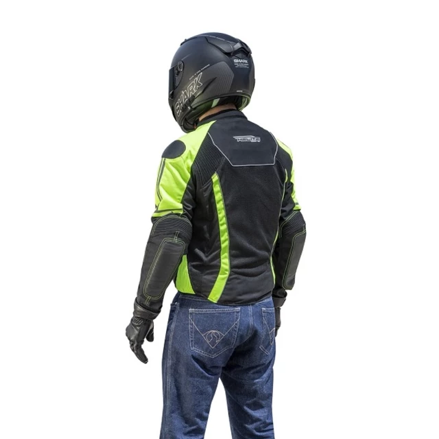 Nyári airbag kabát Helite Vented Hi-Vis - Fekete-Neon Sárga, M