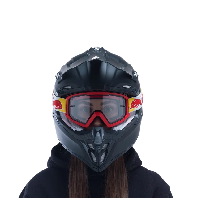 Motokrosové brýle RedBull Spect Whip, červené, plexi čiré