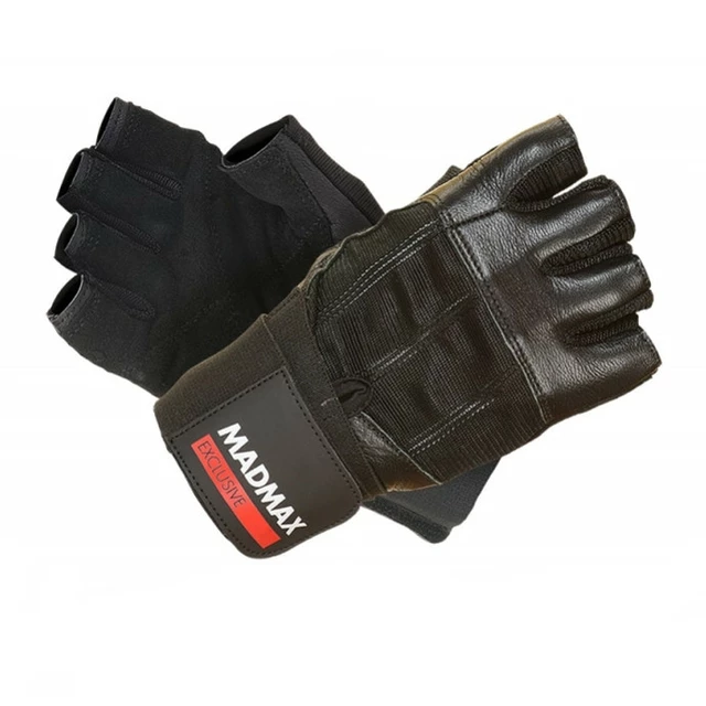 Fitness rukavice MadMax Professional 2021 - bielo-čierna - čierna