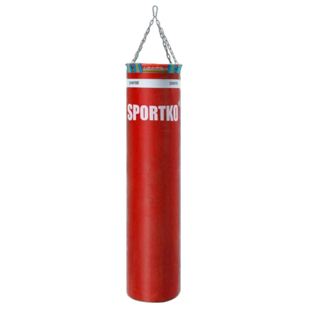 Worek bokserski SportKO MP05 35x150 cm / 65kg - Czerwony - Czerwony