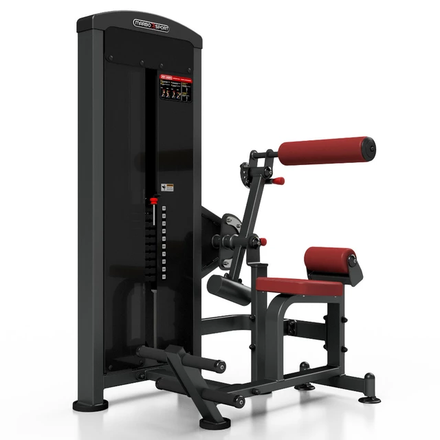 Ab Crunch/Back Extension Machine Marbo Sport MP-U220 - Black - Red