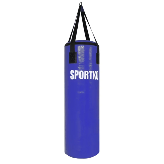 Punching Bag SportKO Classic MP3 32x85cm - Black - Blue