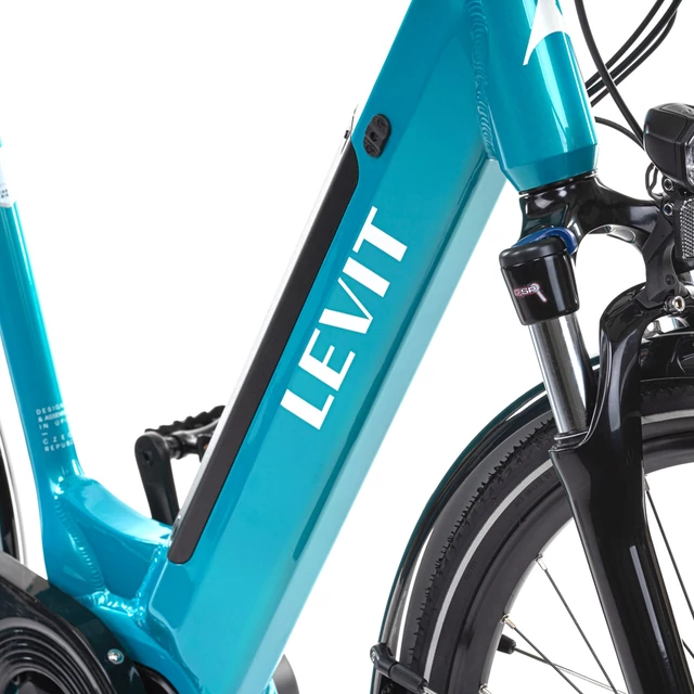 Miejski rower elektryczny Levit Musca Urban MX Lowstep 630 28" - Turquoise pearl