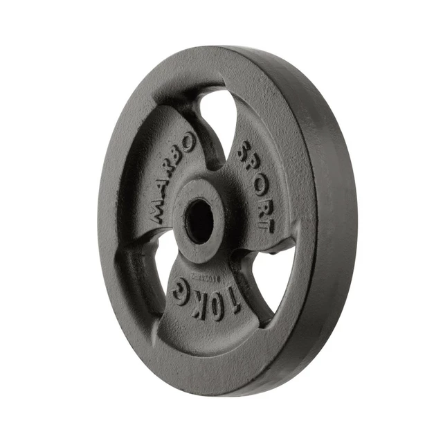 Öntöttvas súlytárcsa Marbo Sport MW-O10 Tri Grip 10 kg  30 mm