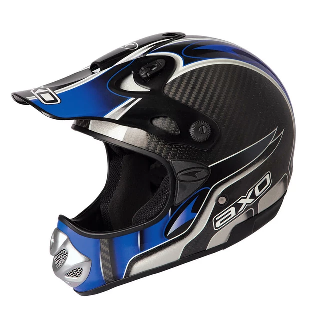 Motocross Helmet AXO MM Carbon Evo - XS (53-54) - Blue
