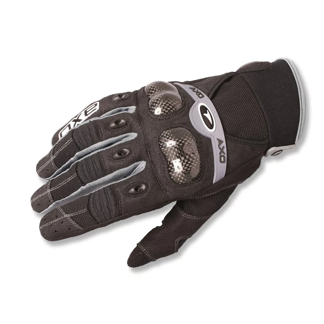 Motocross Gloves AXO VR-X - Black - Black
