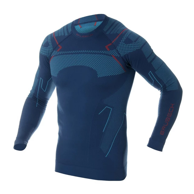 Men’s Long-Sleeved T-Shirt Brubeck Thermo - Black/Blue