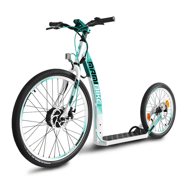 E-Scooter Mamibike DRIFT w/ Quick Charger - White-Turquoise - White-Turquoise