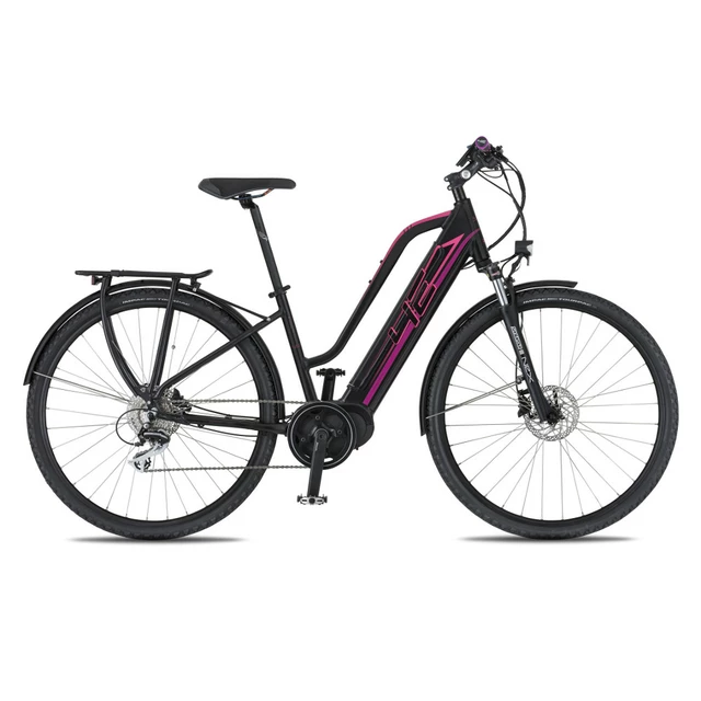4EVER Marianne AC-Trek Damen Trekking Fahrrad - Modell 2020 - schwarz/ rosa - schwarz/ rosa