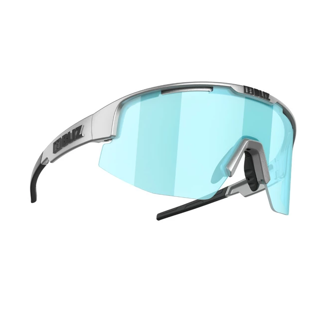 Sportowe okulary przeciwsłoneczne Bliz Matrix - Matowy Pudrowy Różowy - Metallic Silver Smoke