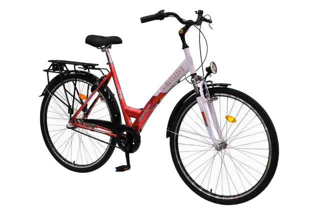 Mestský bicykel DHS Leisure 2856 - model 2012 - červeno-biela
