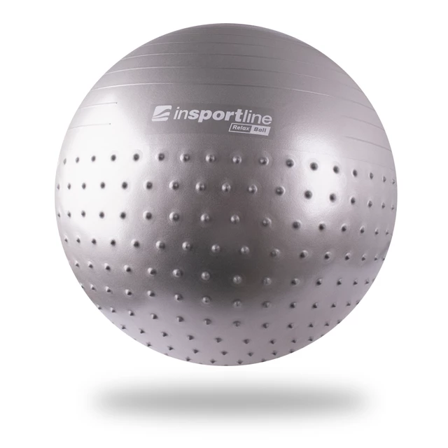 Piłka gimnastyczna inSPORTline Relax Ball 75 cm - Szary