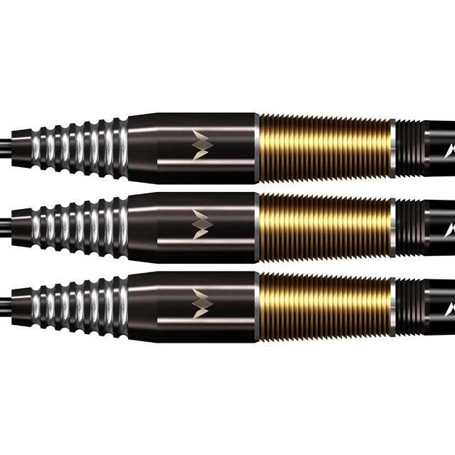 Darts Mission Crypt Black & Gold PVD M2 90% Steel – 3-Pack