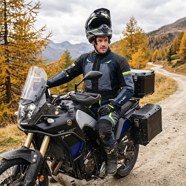 Moto bunda W-TEC Modock - černo-modrá