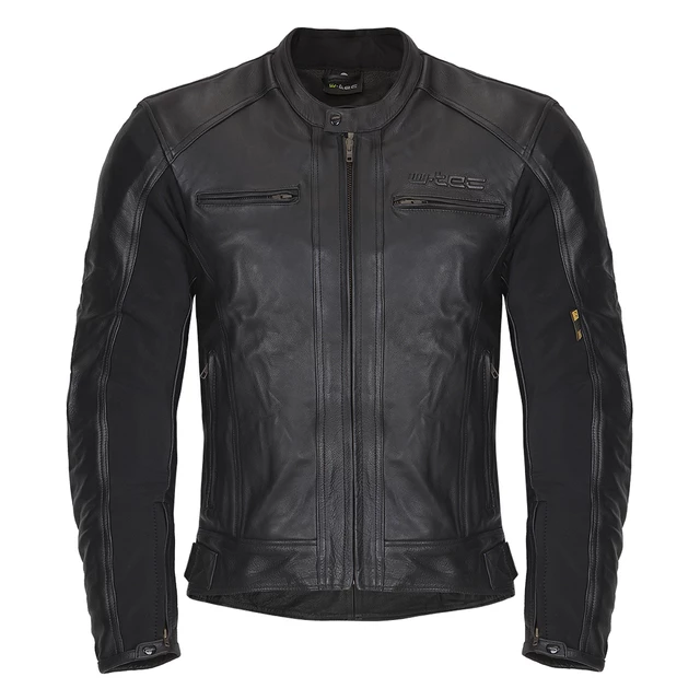 Men’s Leather Moto Jacket W-TEC Mardok - Black