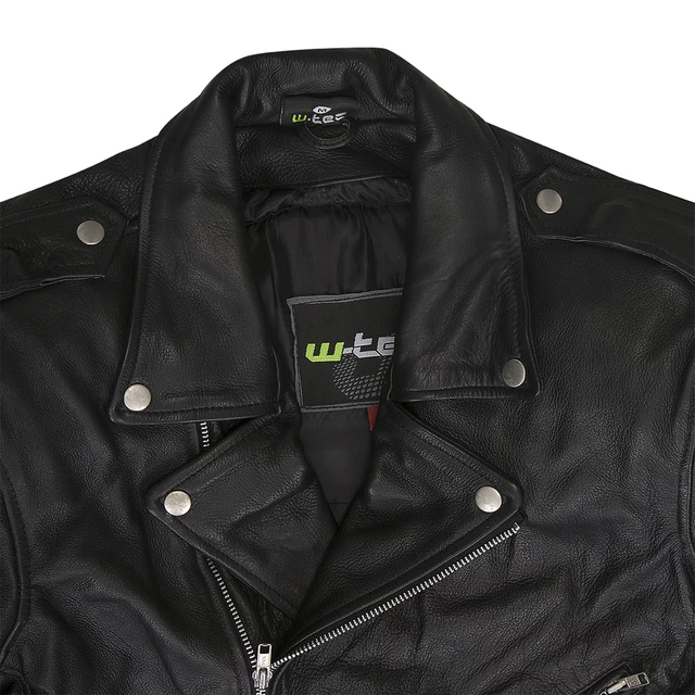 W-TEC NF-1127 Herren Leder-Motorradjacke - schwarz