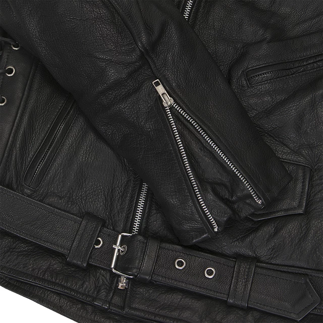 Men’s Leather Moto Jacket W-TEC NF-1127 - Brown