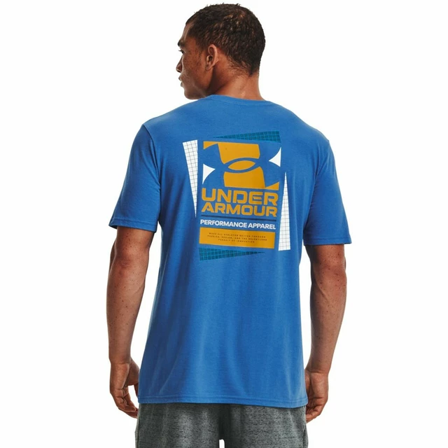 Men’s T-Shirt Under Armour Multicolor Box Logo SS - Blue