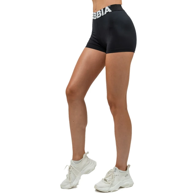 High-Waisted Workout Shorts Nebbia GLUTE PUMP 240 - Black - Black