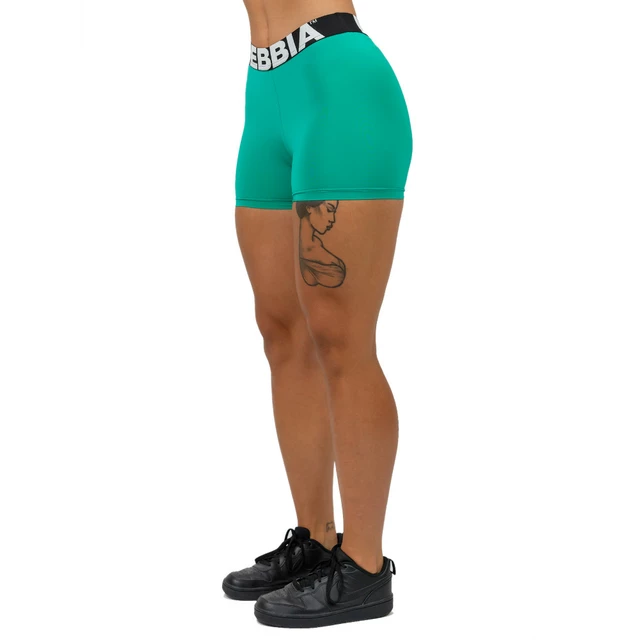 High-Waisted Workout Shorts Nebbia GLUTE PUMP 240 - Green