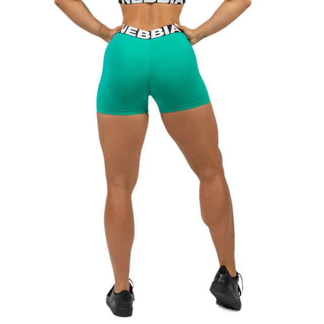 High-Waisted Workout Shorts Nebbia GLUTE PUMP 240 - Blue