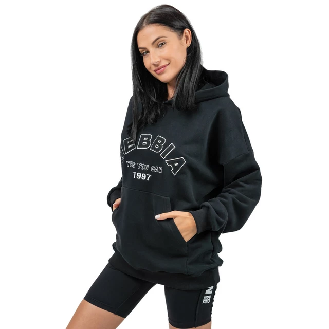 Oversized Hoodie Nebbia GYM RAT 256 - Light Purple - Black