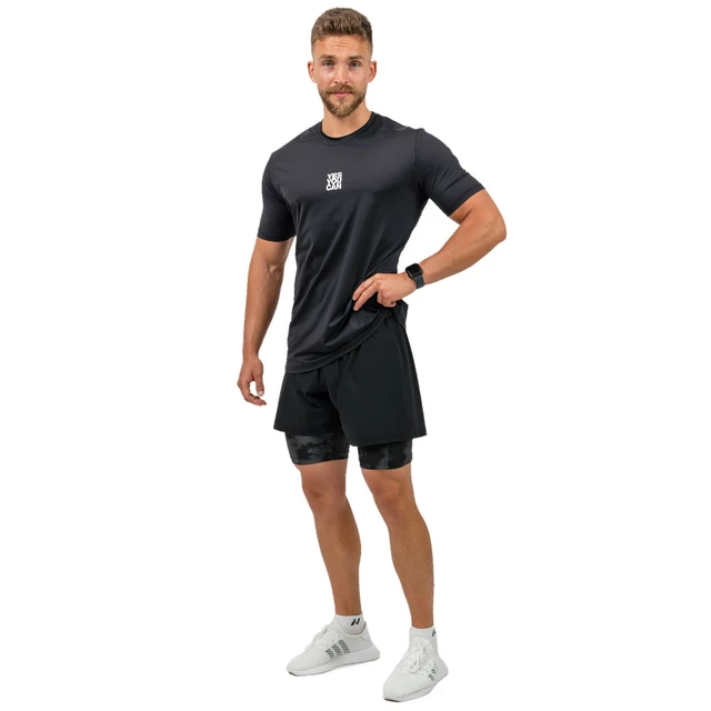 Men’s 2-in-1 Compression Shorts Nebbia PERFORMANCE 335 - Black