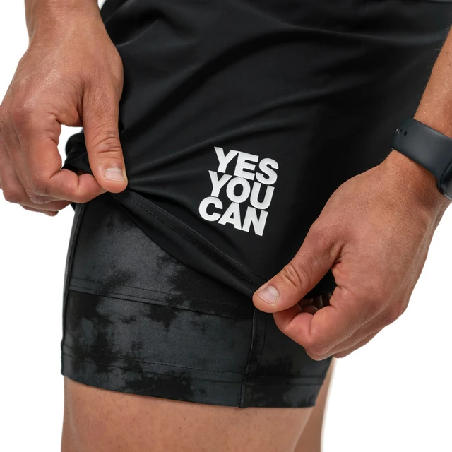 Men’s 2-in-1 Compression Shorts Nebbia PERFORMANCE 335 - Black