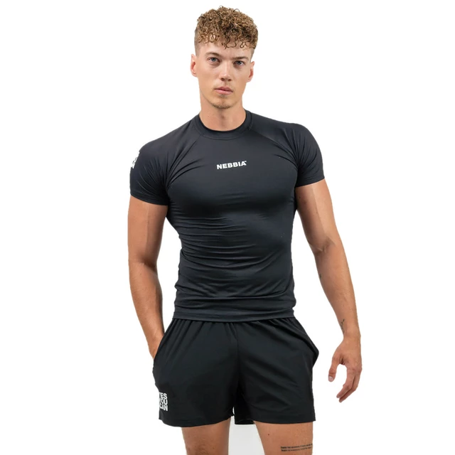 Men’s Compression T-Shirt Nebbia PERFORMANCE 339 - Black - Black