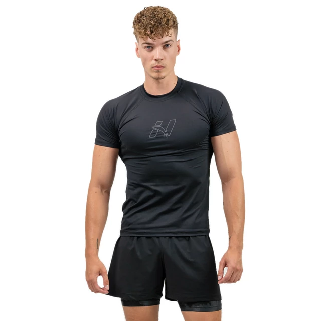 Men’s Compression T-Shirt Nebbia ENDURANCE 346 - Black - Black