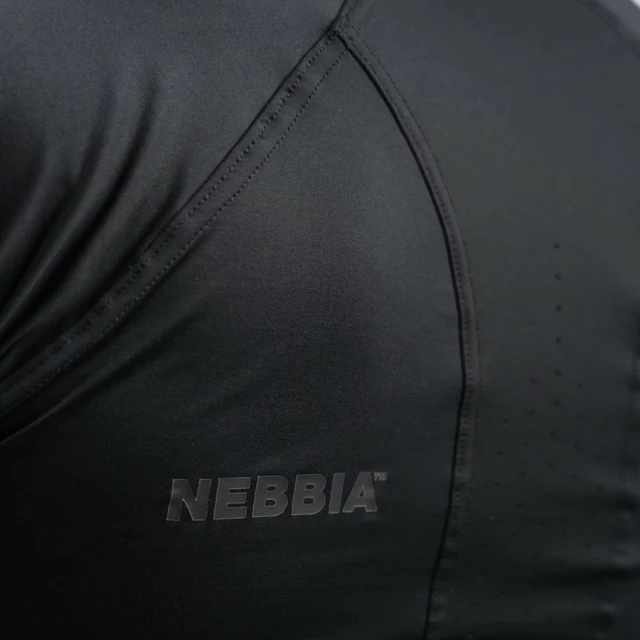 Pánske kompresné tričko Nebbia ENDURANCE 346 - Black