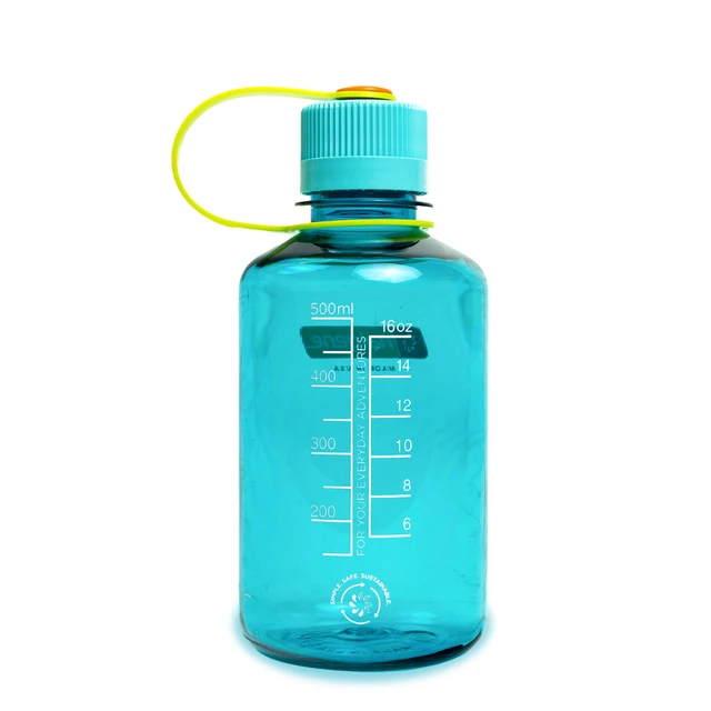 Outdoor Water Bottle NALGENE Narrow Mouth Sustain 500 ml - Cerulean