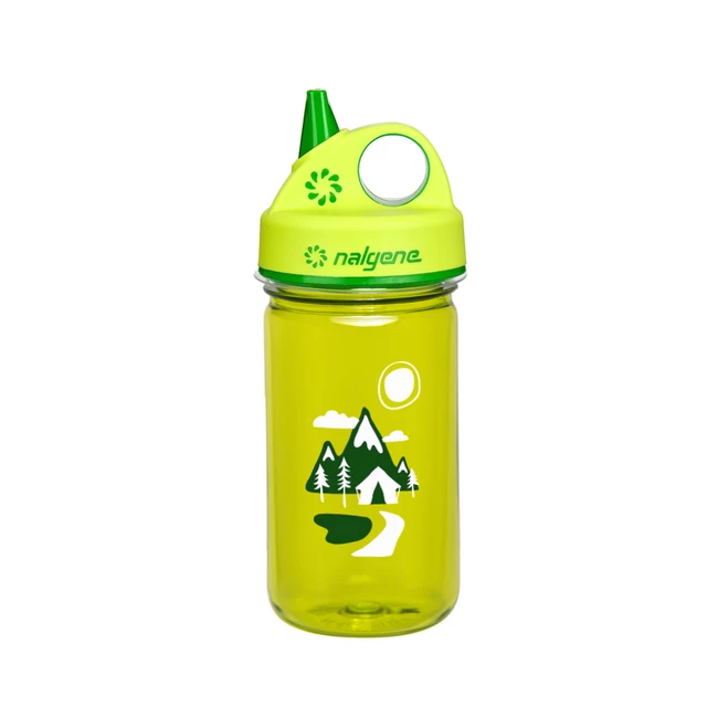 Children’s Water Bottle NALGENE Grip-N-Gulp 350 ml 2023 - Green Trail