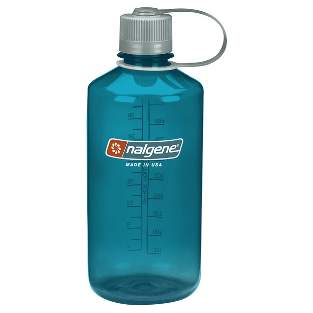 NALGENE Narrow Mouth 1l Outdoor Flasche - Gray 32 NM - Trout Green 32 NM