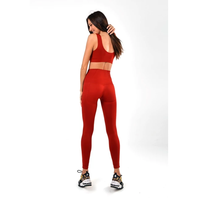 Női leggings Boco Wear Red Plain Push Up