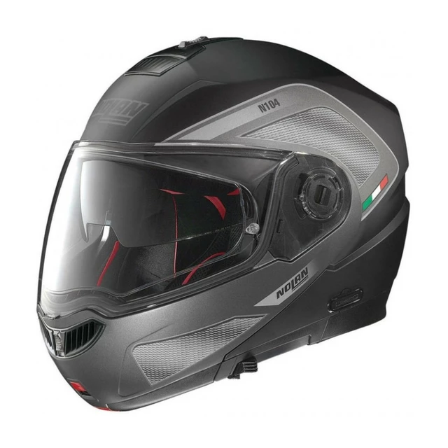 Moto prilba Nolan N104 Absolute Tech N-Com - Flat Black - Flat Black